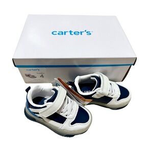 Carter's Toddler Navy and White Athletic Light-Up Sneakers Size 4